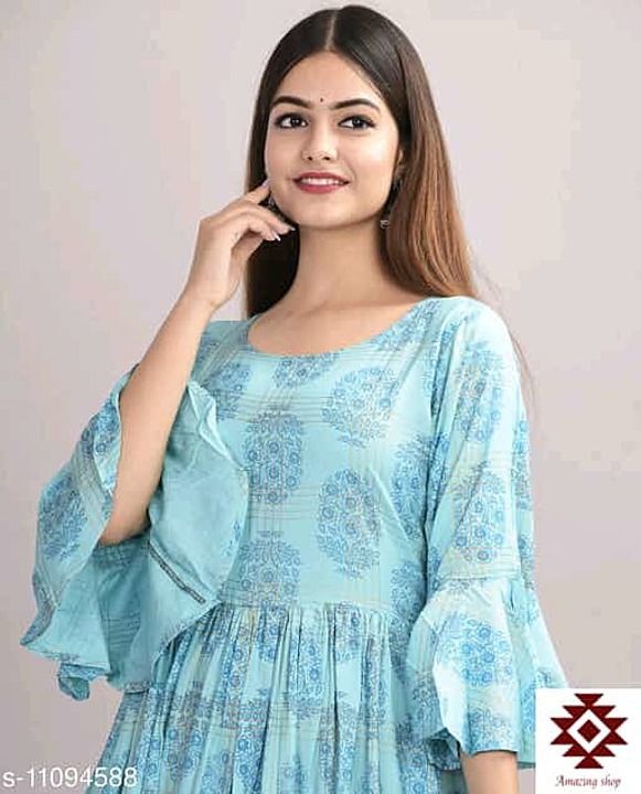 Prathmikta women's rayon flared kurta  uploaded by amazing shop  on 10/25/2020
