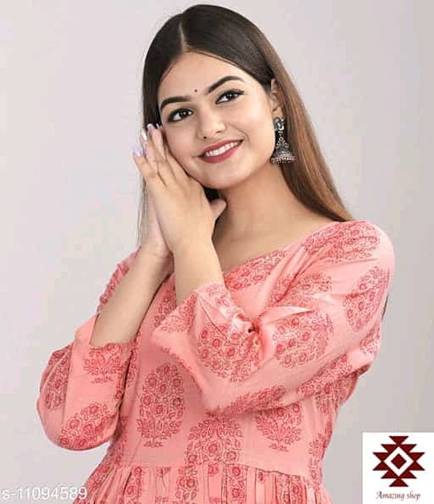 Prathmikta women's rayon flared kurta  uploaded by amazing shop  on 10/25/2020