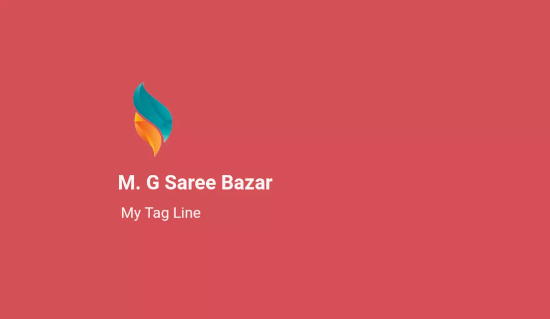 Visiting card store images of M. G Saree Bazar