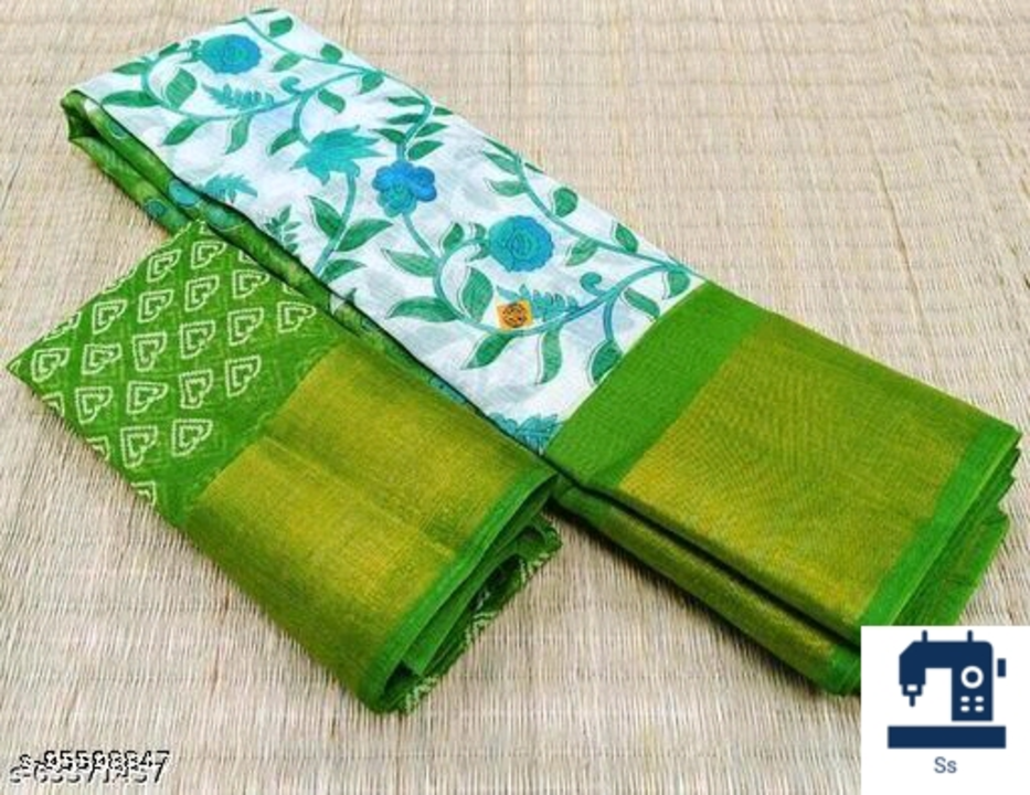Cotton floral printed saree uploaded by business on 5/10/2022
