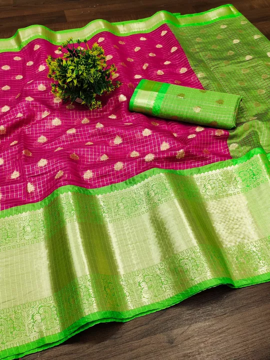 ORGANZA COLOUR SAREES uploaded by business on 5/10/2022