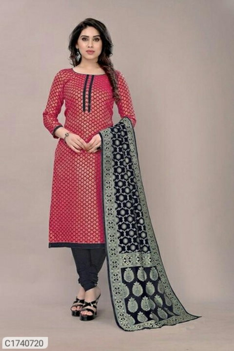 *Catalog Name:* Delicate Jacquard Weaving Banarasi Silk Women Dress Material

*Details:*
Description uploaded by business on 5/11/2022