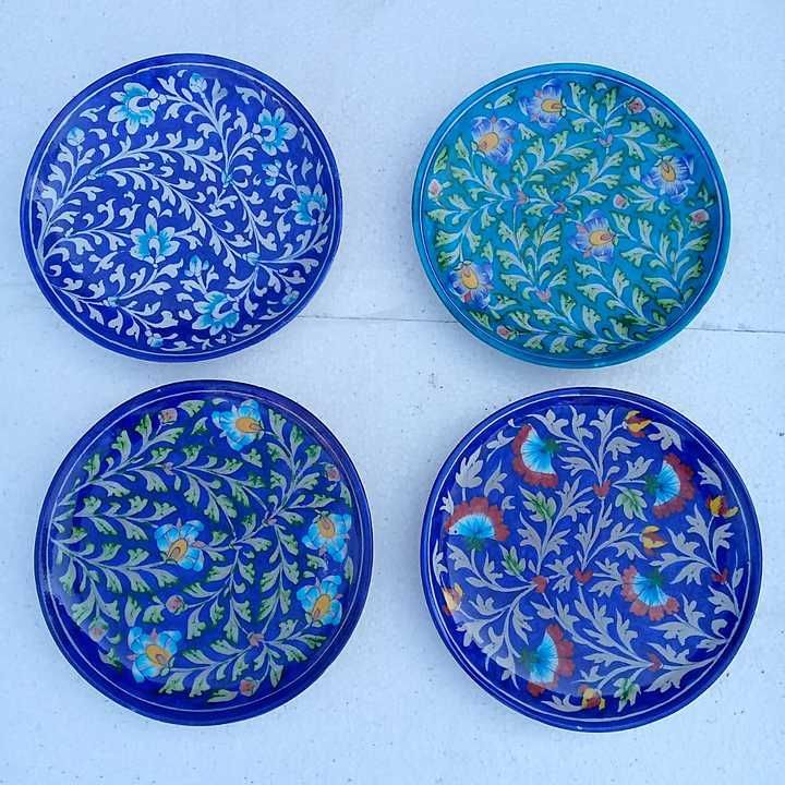 blue pottery plate uploaded by business on 10/25/2020