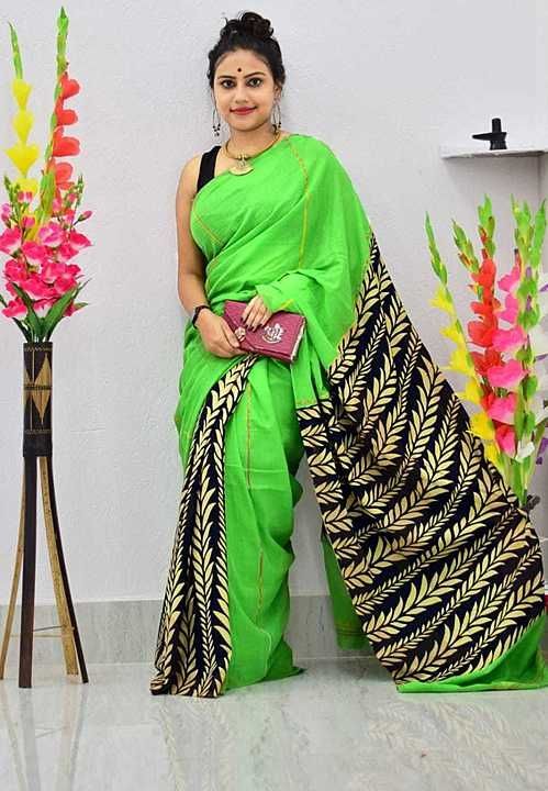 Khadi khess print Bengal handloom saree  uploaded by business on 6/17/2020