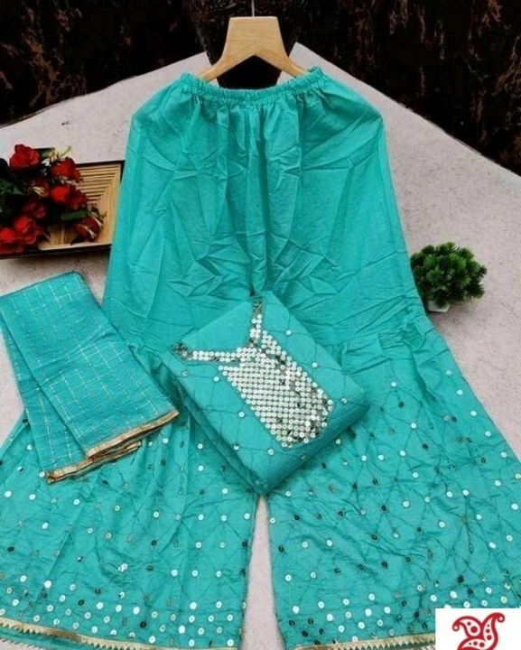 womens trendy exclusive sharara
Name: womens trendy exclusive sharara
Fabric: Chanderi Silk
Pattern: uploaded by Jai shree shyam trade on 5/12/2022