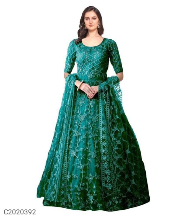 Gorgeous Embroidered Net Gown With Dupatta uploaded by Jai shankara on 5/12/2022