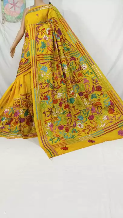 Post image Completely Handwoven silk mark certified bangalore silk hand kantha sarees from bengal

With running bp

The most beautiful kantha embroideries by the rural womens of Birbhum,WB

Plz grab yours...