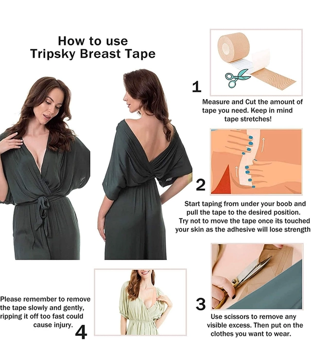 Women's & Girl's Multipurpose Breast Lift Booby Tape Nude (Free-Size) uploaded by KRIPA APPARELS on 5/13/2022