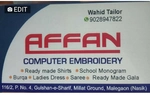 Business logo of AFFAN COMPUTERIZE EMBROIDERY