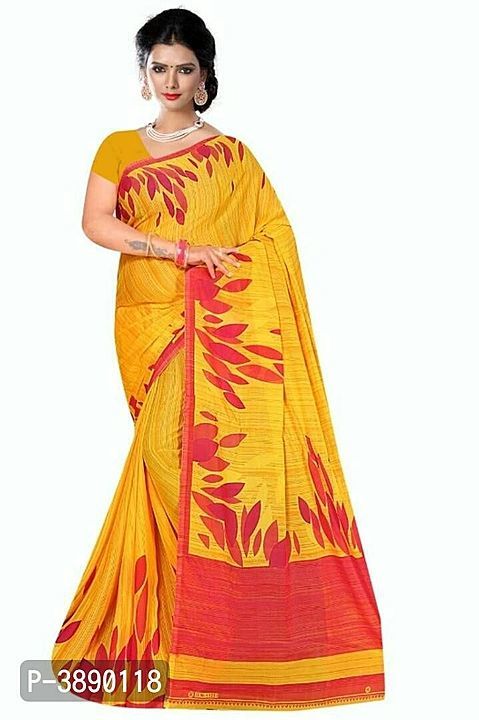 Best selling printed Multicolour Georgette Saree uploaded by business on 10/26/2020
