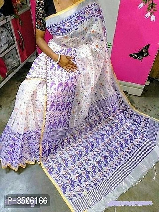 Multicoloured Printed Cotton Saree with blause piece  uploaded by business on 10/26/2020
