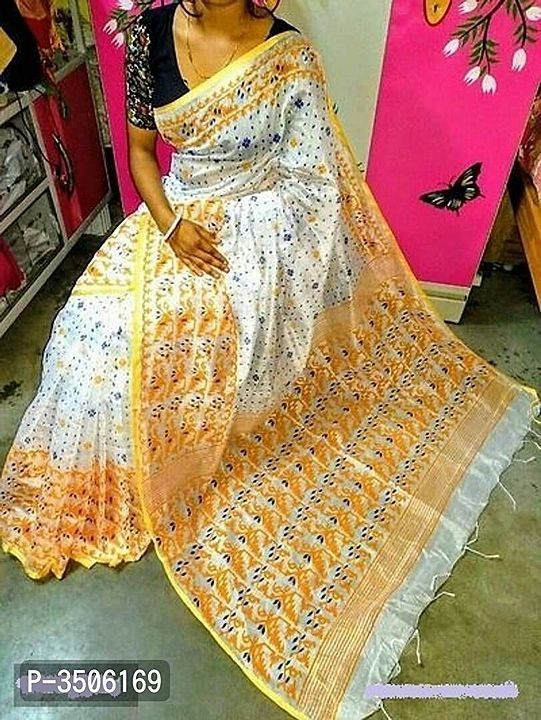 Multicoloured Printed Cotton Saree with blause piece  uploaded by business on 10/26/2020
