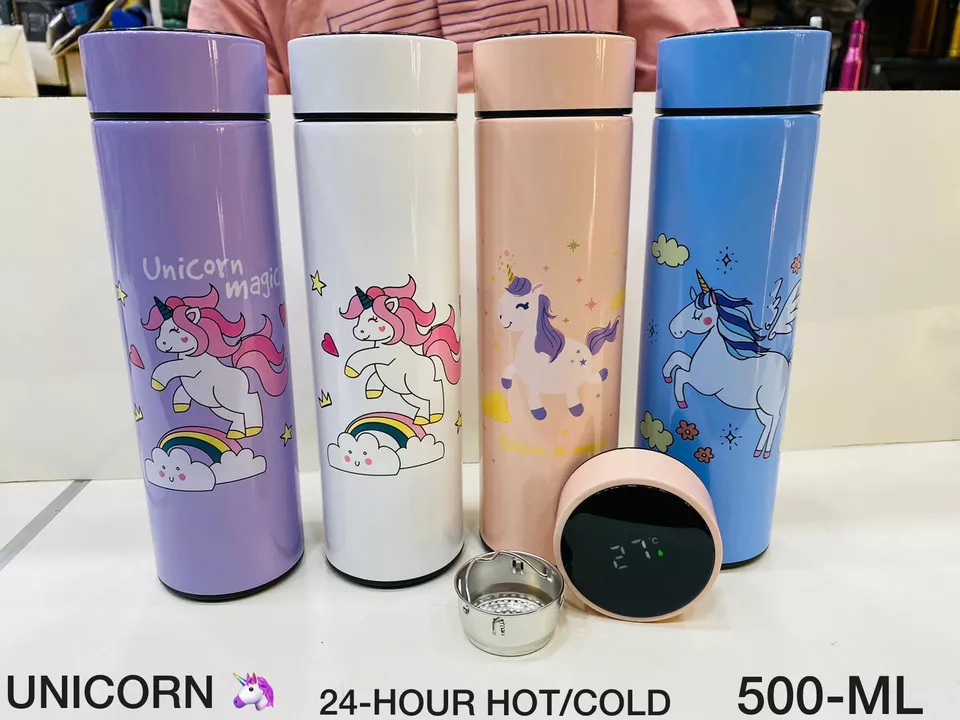500-ML STAINLESS STEEL 24-HOUR HOT/COLD WITH UNICORN 🦄 LED TEMPERATURE DISPLAY  uploaded by Niya Enterprise on 5/14/2022