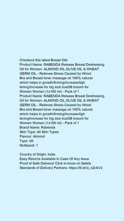 Breast Oils uploaded by Raj369Amezing products on 5/14/2022