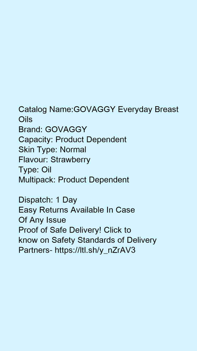 GOVAGGY Everyday Breast Oils* uploaded by Raj369Amezing products on 5/14/2022