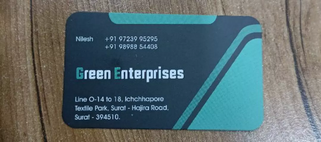 Visiting card store images of Green enterprise 