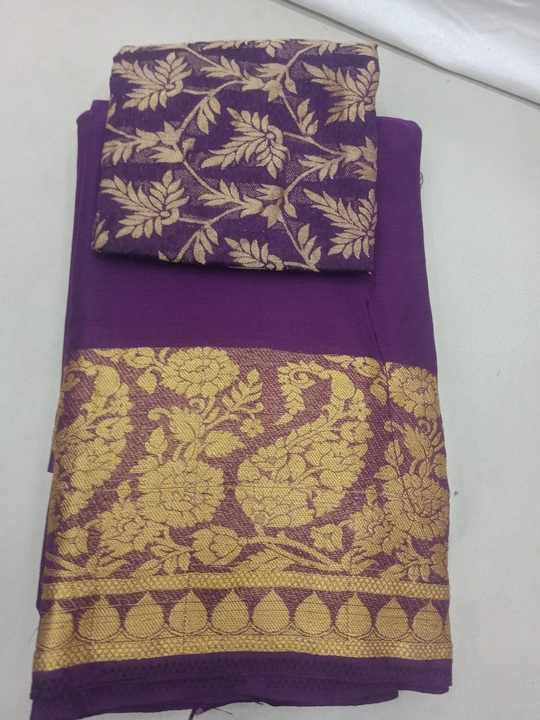 Kerry bodar plain saree  uploaded by Nisha collection on 5/14/2022