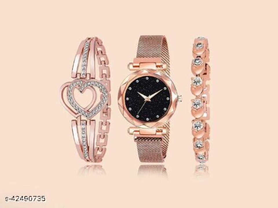Post image Catalog Name:*Classy Women Watches*Strap Material: Stainless Steel / MetalWater Resistance: NoMultipack: 3Sizes: Free Size (Dial Diameter Size: 30 mm) 
WhatsApp 👉 8051788563

#watch #womenwatch #wristwatch
