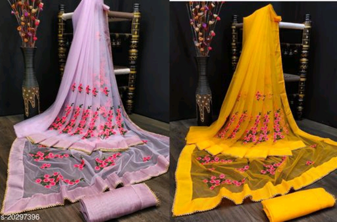 Saree net fabric  bollywood saree uploaded by Aall on 5/15/2022