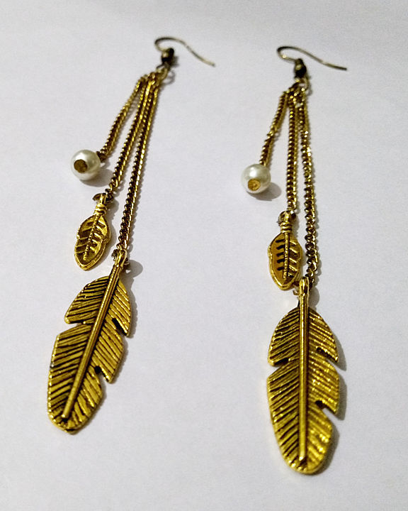 Leaf simple chain earring uploaded by Magical Creations on 10/26/2020