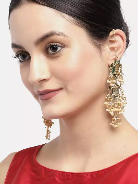 Kundan earrings uploaded by business on 5/15/2022