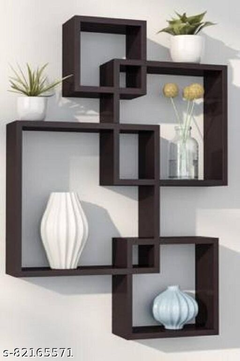 Wall shelf intersecting wooden wall rack stand for living Room  uploaded by Unique India sre on 5/15/2022