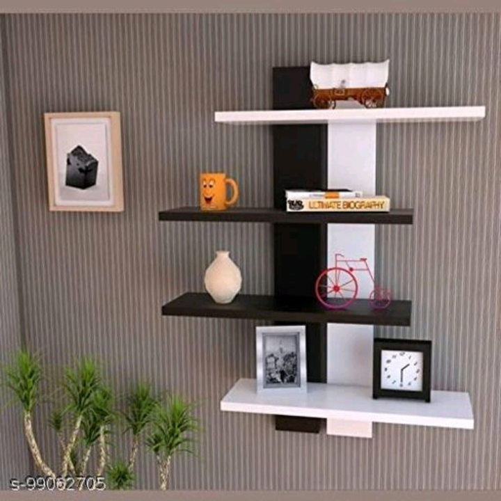 Tere shape wooden wall shelf  uploaded by Unique India sre on 5/15/2022