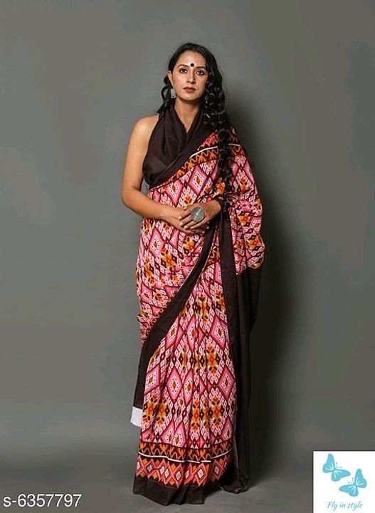 Stylish printed mul-cotton saree with blouse piece uploaded by business on 10/26/2020