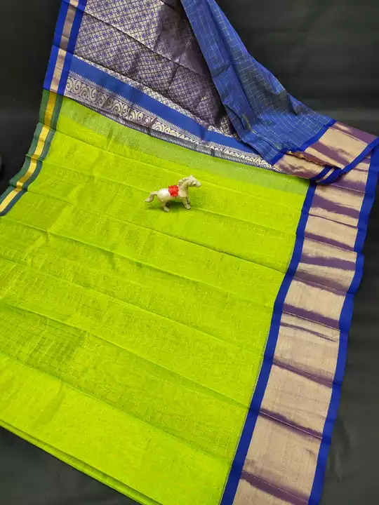 Chanderi Mothi Checks Sarees  uploaded by L & S GOODS CO on 5/16/2022