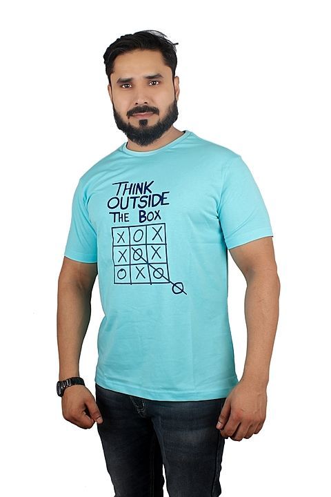 Men's T shirt Cotton Round neck Half sleeves Printed.  uploaded by Hind overseas biz on 10/26/2020
