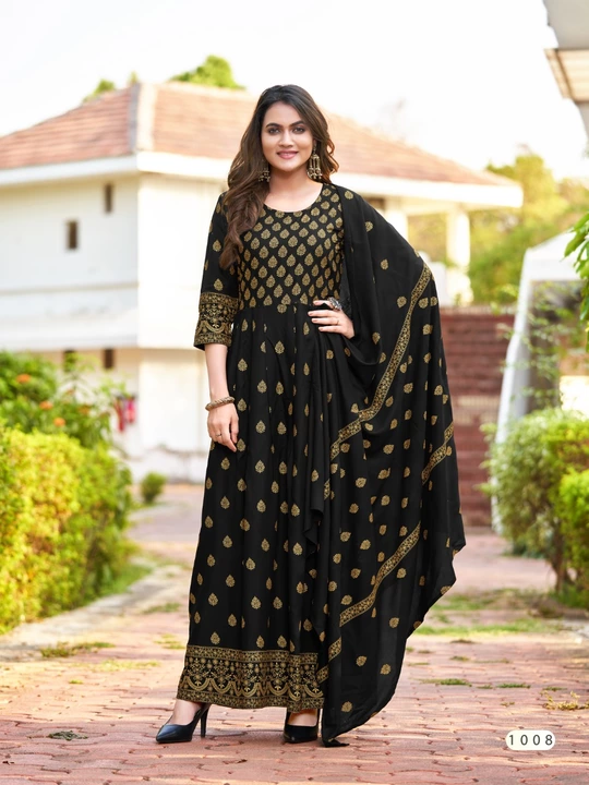 Gown with Dupatta  uploaded by Mahakali Feb on 5/16/2022