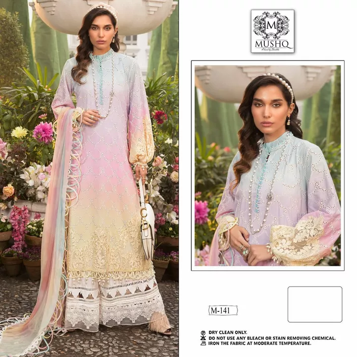 Post image Mb hit series Multicolourd💗
Muslin cotton semi stitched embroidered kameez ✨unstitched cotton bottoms🌹Beautiful Silk Shaded dupatta
Ready stock Sol*Rate. 1399/- freeshipping*
Book now