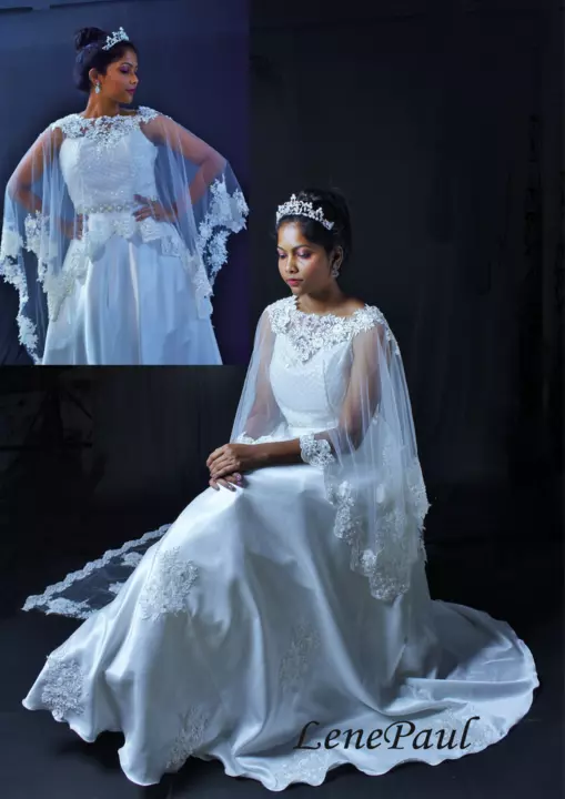 Cape wedding gown uploaded by LenePaul Boutique on 5/16/2022