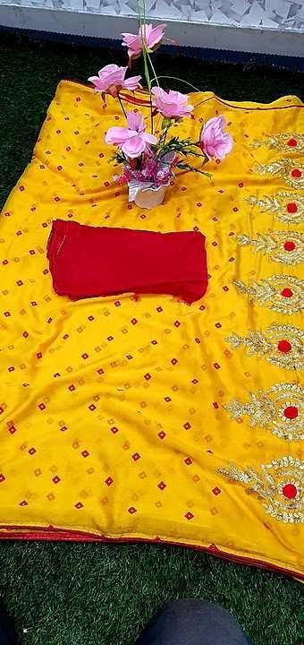 Chiffon saree uploaded by Chatanya sarees on 10/27/2020