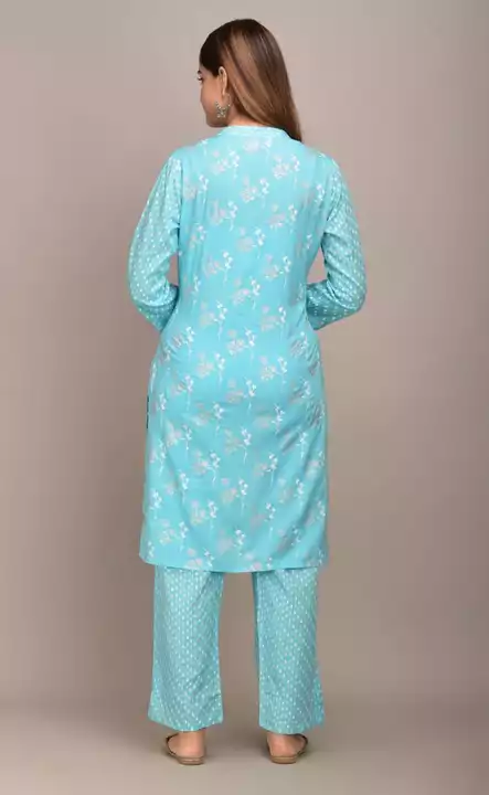 Hand Worked Straight Kurta With Pant uploaded by Morvi Retail Pvt. Ltd. on 5/17/2022