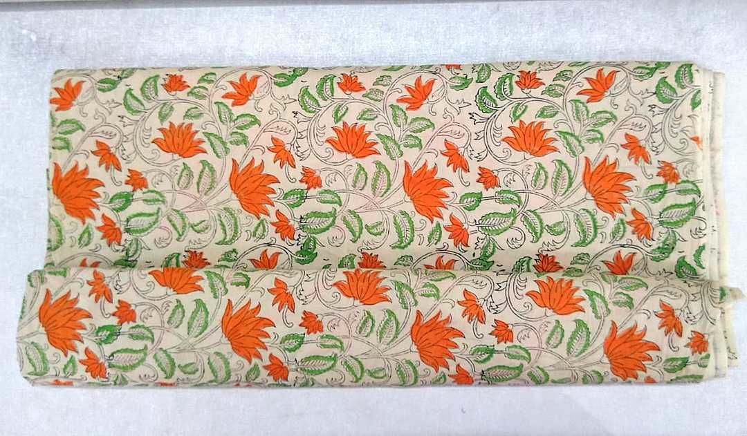 Hand block printed fabric uploaded by business on 10/27/2020