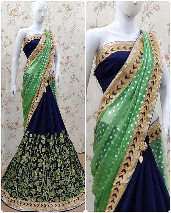 heavy Quality 60 gram georgette saree uploaded by business on 6/17/2020