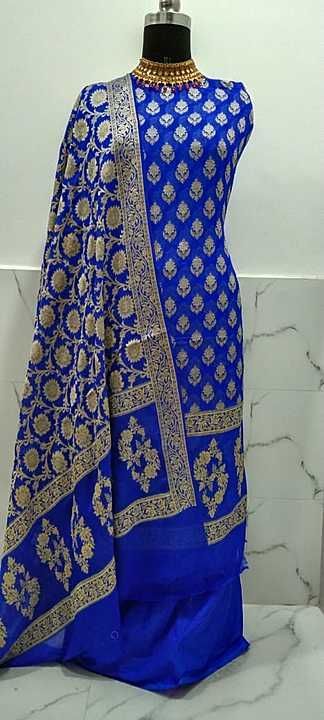 Sefon suit duppata and bottom uploaded by S.S.S.SILK SAREES PVT LTD on 10/27/2020