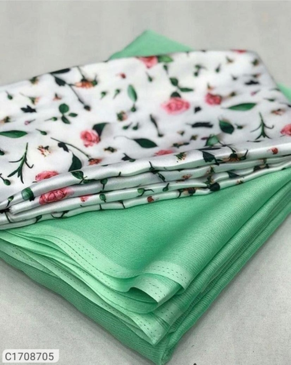 New solid chiffon sarees uploaded by business on 5/17/2022
