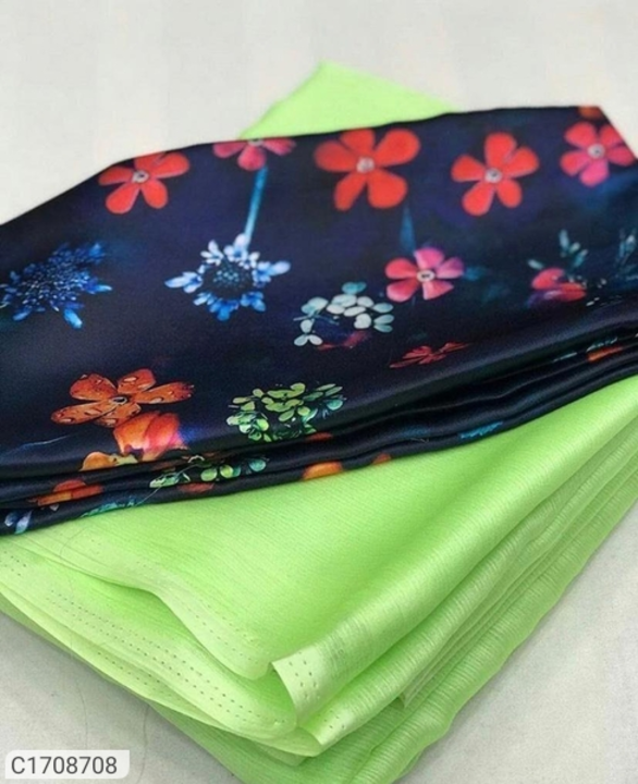 New solid chiffon sarees uploaded by business on 5/17/2022