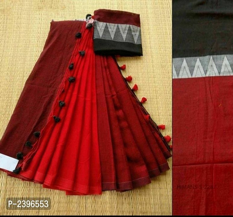 Handloom Cotton Khadi Saree with Blouse piece uploaded by business on 10/27/2020