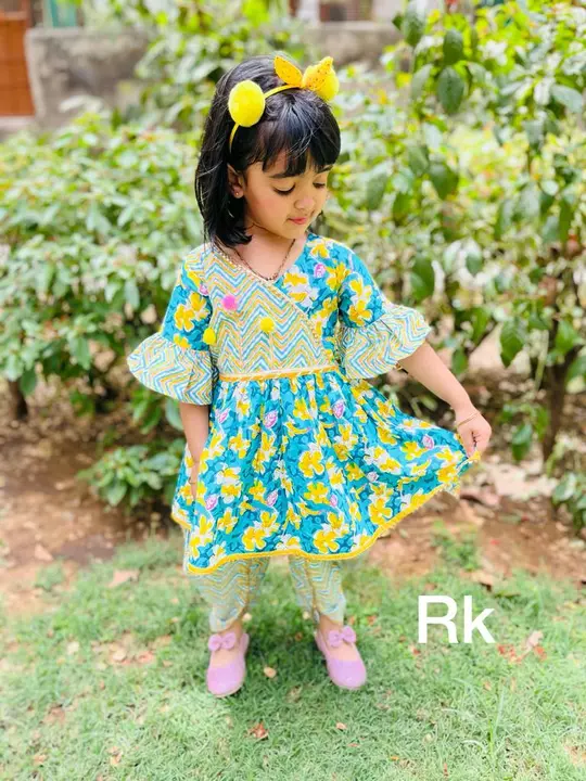 Post image *NEW LAUNCH*
*RK*
*READY TO DISPATCH*
*New launch Summer collection*
*Bell style Sleeves   Kurta pompom  work and  dhoti salwar With gota patti Lace work*
*Fabric-Premium cambric  cotton*
*Size-4-5/5-6/6-7/7-8/8-9/9-10*
*(SIZE CHART ATTACHED)*
*PRICE- 799 free ship*
*Parcel opening video compulsory to accept any sort of complaints*