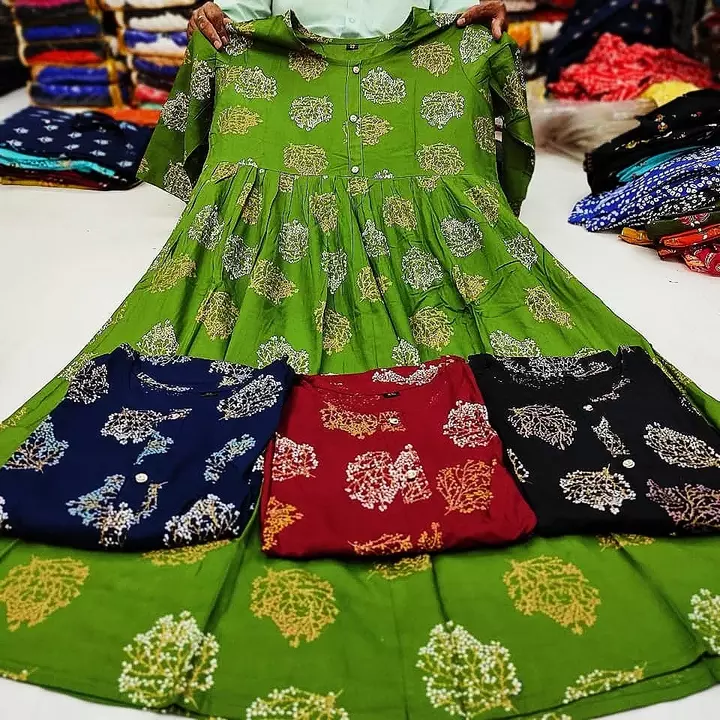Heavy Rayon Anarkali Ghera uploaded by GINNI TEXTILE on 5/18/2022