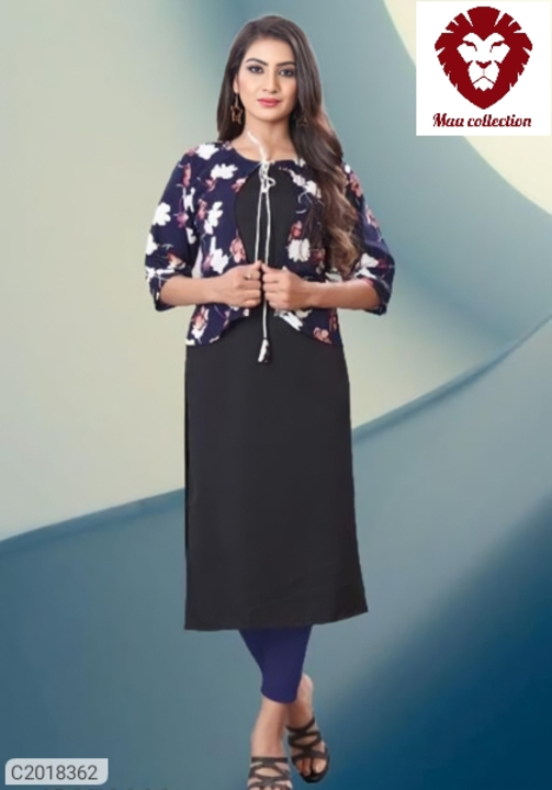 Post image *Catalog Name:* Unique Printed American Creape Casual Kurtis With Jacket
*Details:*Product Name: Unique Printed American Creape Casual Kurtis With Jacket
Package Contains: 1 Piece of Casual Kurtis With Jacket
Kurti Fabric: American Crepe
Kurti Sleeves Type: 3/4th Sleeves
Kurti Work: Printed
Kurti Lenght: 44
Kurti Stitched Type: StitchedWeight: 190Designs: 1
💥 *FREE Shipping* 💥 * no COD* only fast payment advance in Google pay Paytm 🙏💥 *FREE Return &amp; 100% Refund* 🚚 *Delivery*: Within 7 days