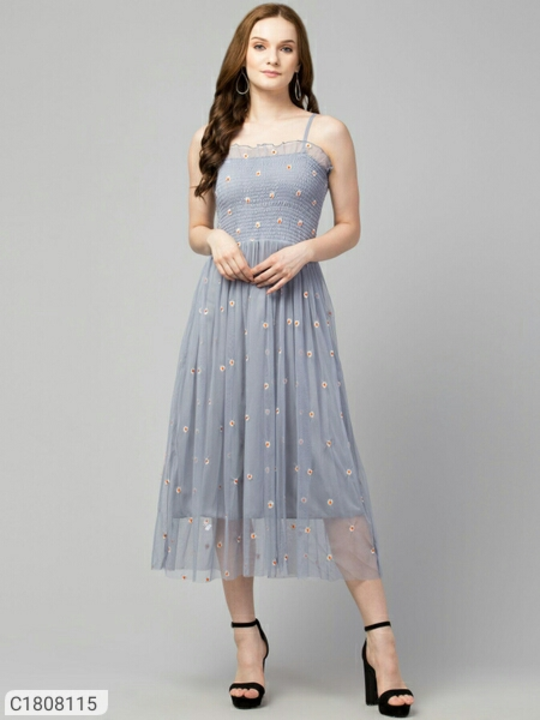 *Catalog Name:* Women's Net Embroidered Drop Waist Dress

*Details:*
Product Name: Women's Net Embro uploaded by business on 5/18/2022