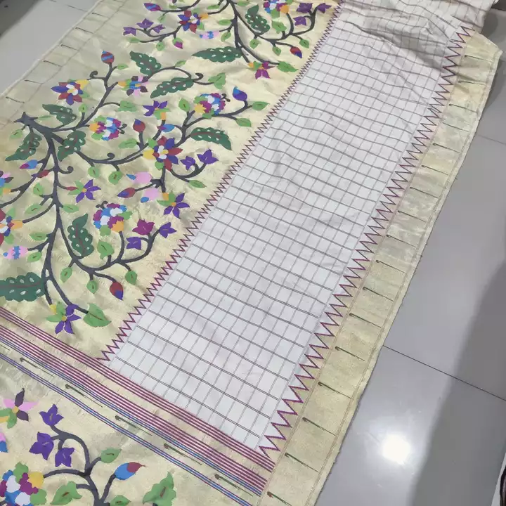 Half allwork brocket  paithani sarees  uploaded by business on 5/18/2022