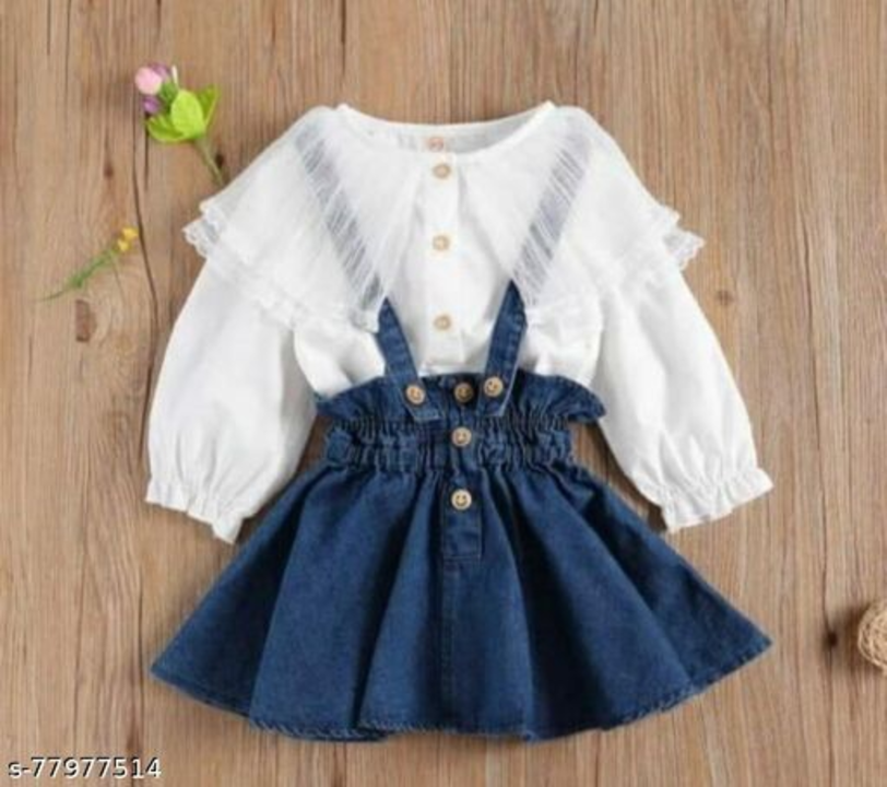 Post image js garments white top jeans skirtName: js garments white top jeans skirtTop Fabric: Hosiery CottonBottom Fabric: DenimSizes:12-18 Months, 18-24 Months, 1-2 YearsCountry of Origin: India