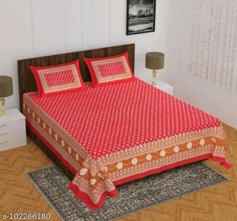 Post image Elegant BedsheetsName: Elegant BedsheetsFabric: CottonType: Flat SheetsQuality: SuperfinePrint or Pattern Type: Ethnic MotifsNo. Of Pillow Covers: 2Ideal For: AdultIdeal Season: SummerOccassion Type: OthersThread Count: 140Size: Double Queen