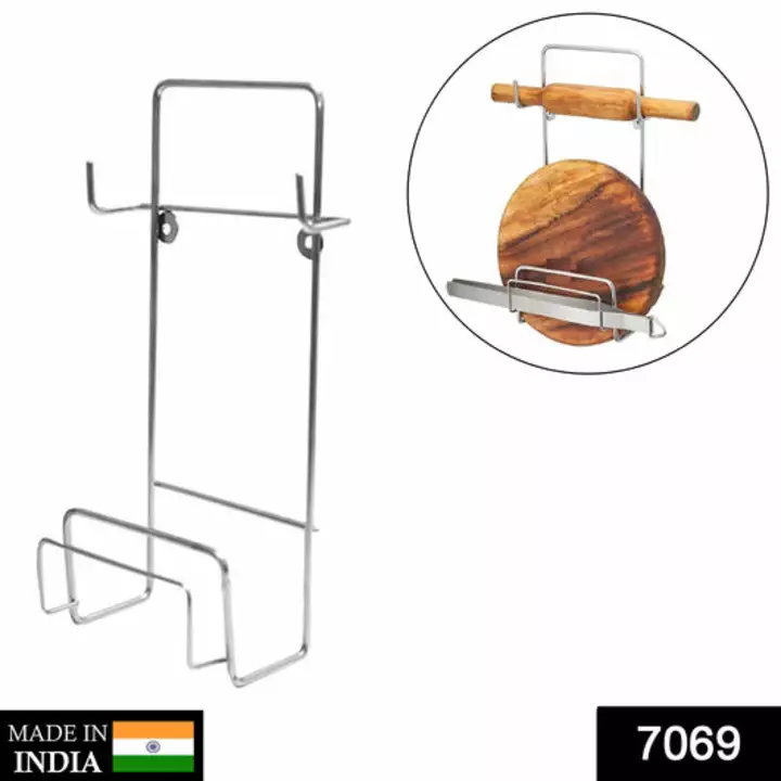 7069 Chakla Belan Stand for Kitchen with Stainless Steel uploaded by DeoDap on 5/19/2022