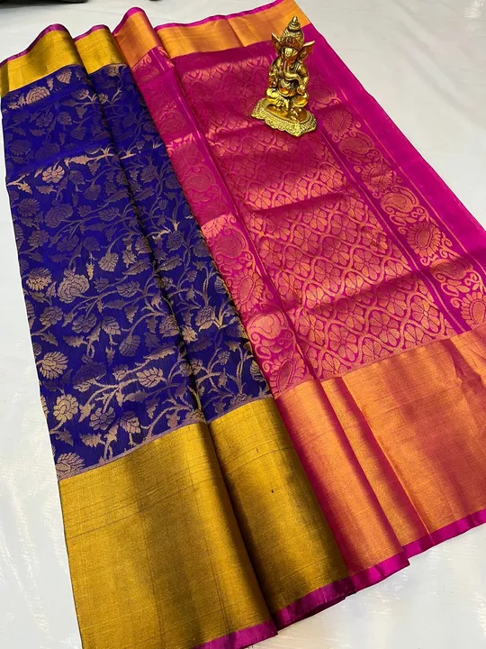 Post image 🌺🌺uppada pattu allover jacquard sarees bridal collection..
🌺🌺directly from own loom
🌺🌺contrast pallu and blouse Price ditails pls contact me 8317686816
👍👍👍👍👍👍